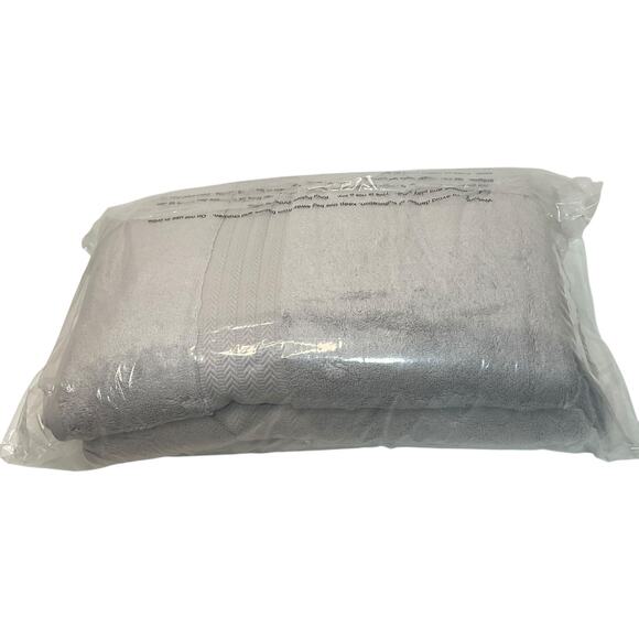 Hotel Collection Finest Elegance Luxury Turkish Cotton Bath Sheet/Hand Set Gray - Picture 2 of 4